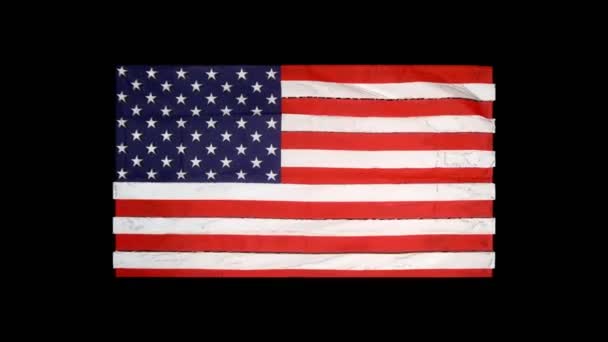 Usa Flag Background Animation Transition Introduction — Stock Video