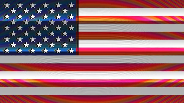 Bandeira Americana Original Fundo Dos Eua Efeito Artístico Bandeira Engraçada — Fotografia de Stock