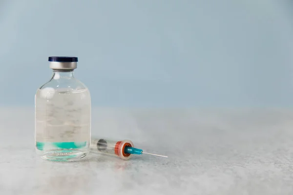 Átlátszó Injekciós Üveg Gyógyszer Fecskendő — Stock Fotó