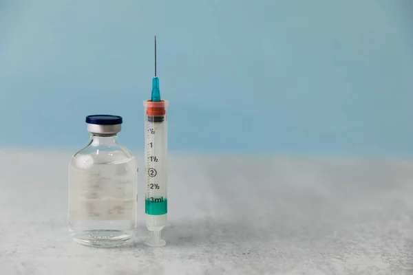Átlátszó Injekciós Üveg Gyógyszer Fecskendő — Stock Fotó