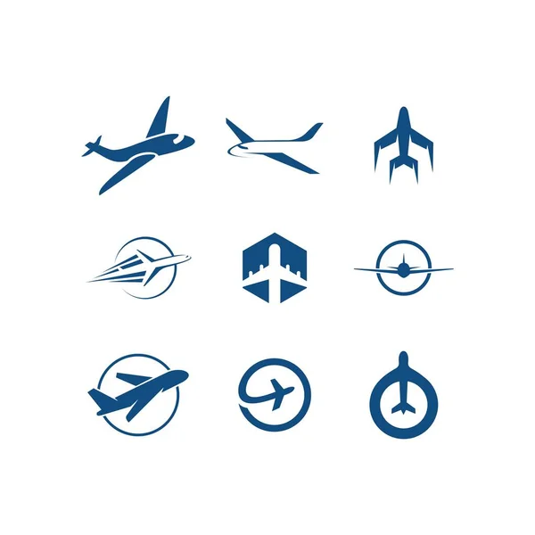Airplane Logo Template Design Vector — Stock Vector