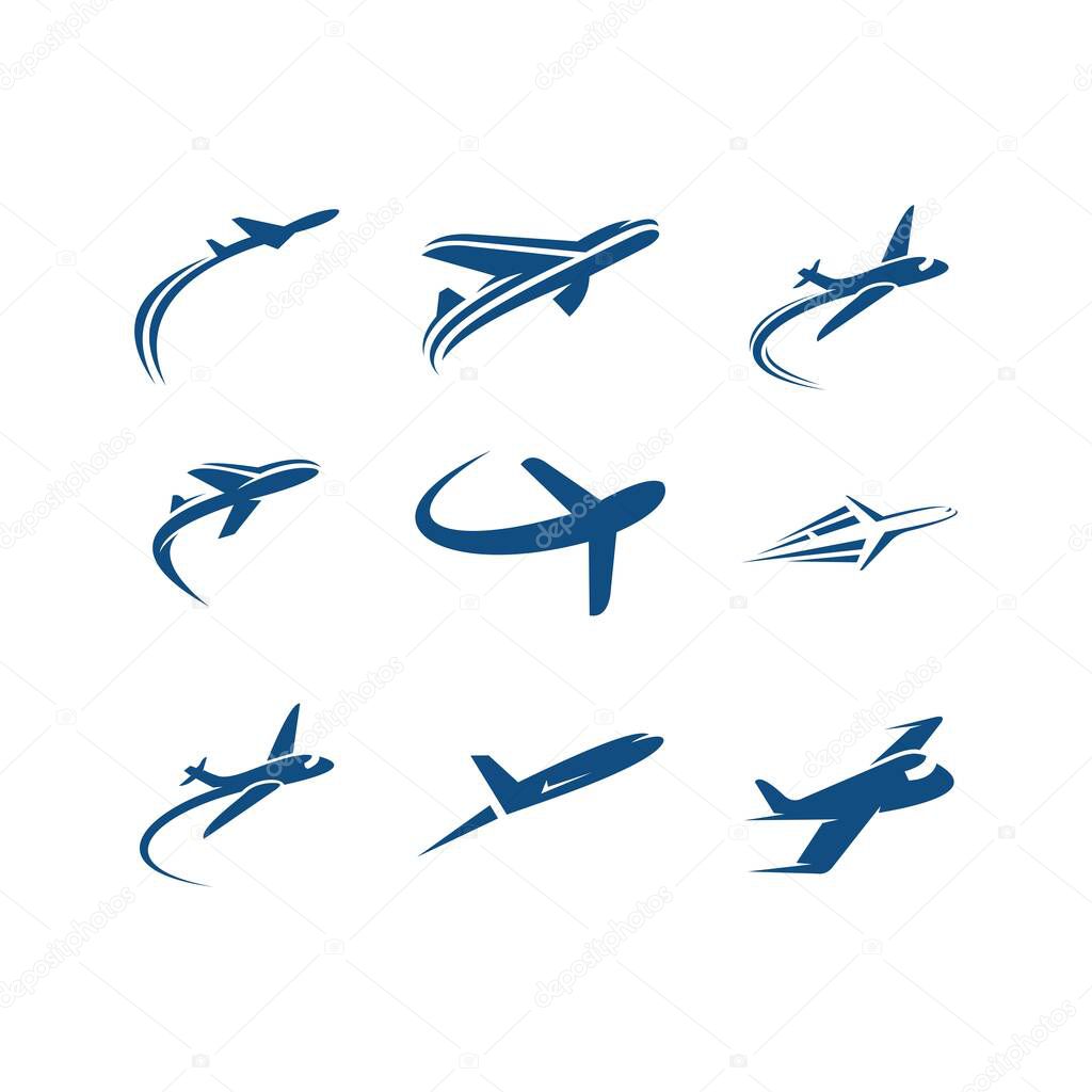 Airplane Logo Template Design Vector