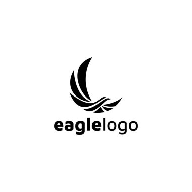 Kartal simgesi logo tasarım vektör şablonu