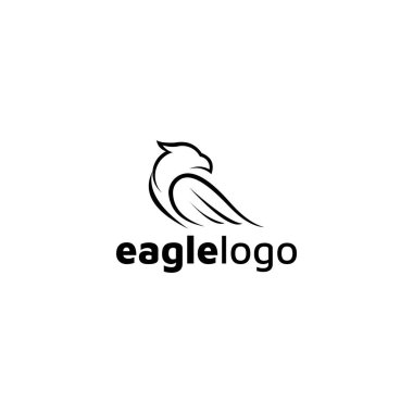 Kartal simgesi logo tasarım vektör şablonu