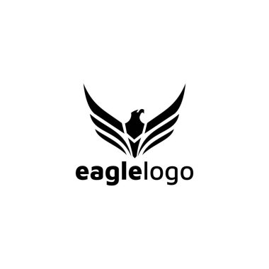 Kartal simgesi logo tasarım vektör şablonu