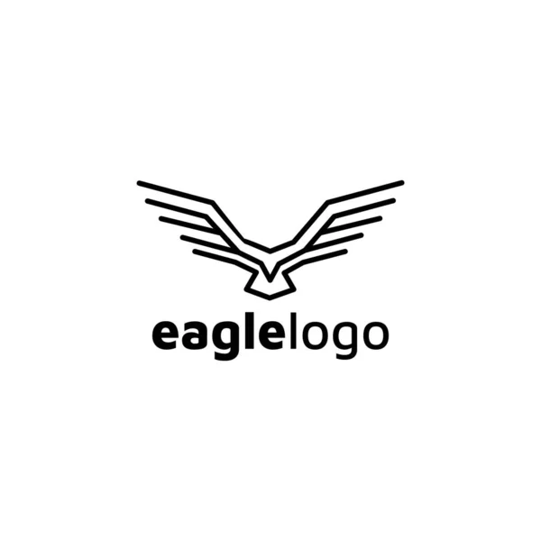 Águila icono logotipo diseño vector plantilla — Archivo Imágenes Vectoriales