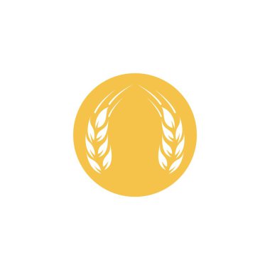 Tarım buğday logosu vektör ikonu tasarımı