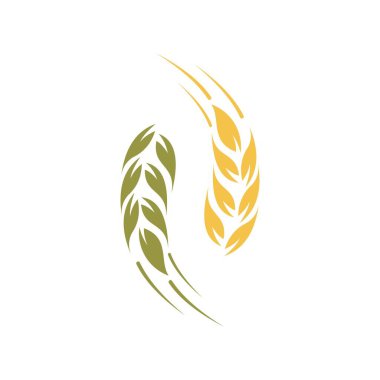 Tarım buğday logosu vektör ikonu tasarımı