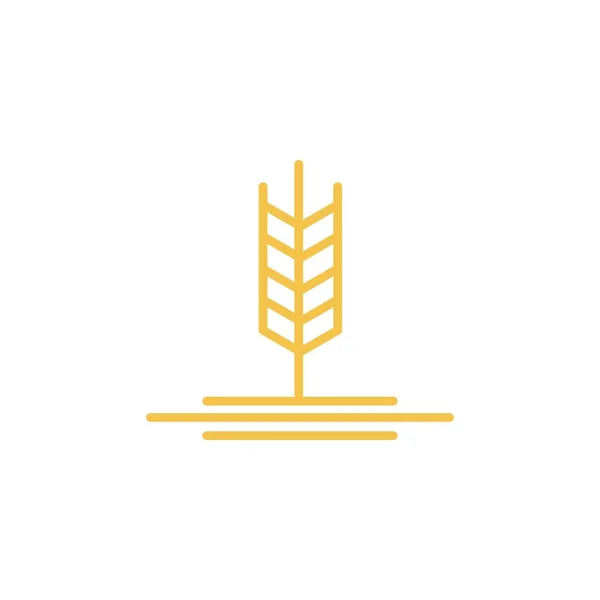 Agricultura trigo logotipo plantilla vector icono diseño — Vector de stock