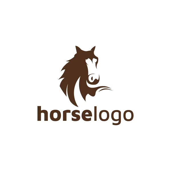 Logo cheval de luxe formé avec une forme simple et moderne — Image vectorielle