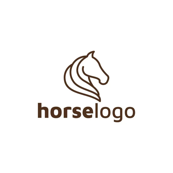 Logo cheval de luxe formé avec une forme simple et moderne — Image vectorielle