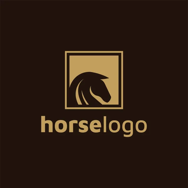 Logo cheval de luxe formé avec une forme simple et moderne — Image vectorielle