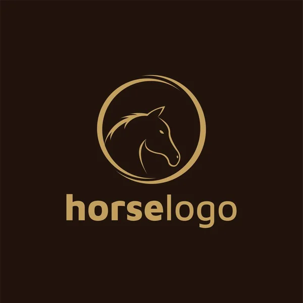 Logo cheval de luxe formé avec une forme simple et moderne — Image vectorielle