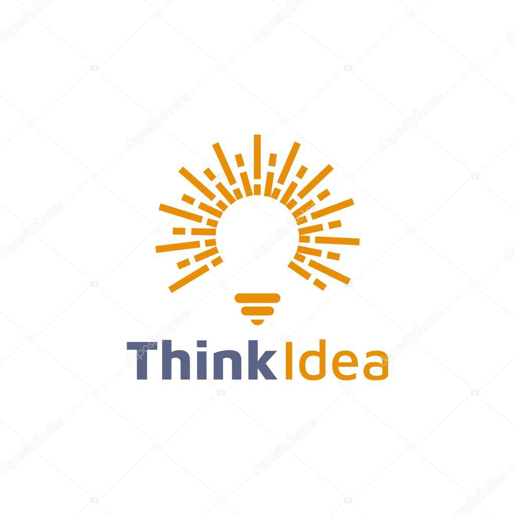 Lightbulb logo template. Lightbulb icon. Abstract lightbulb logo. Business logo template. Vector illustration