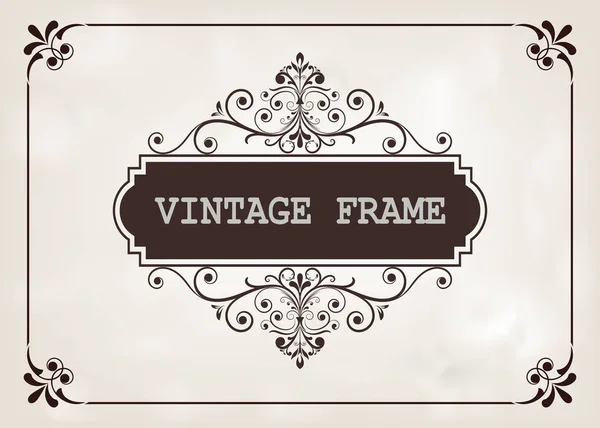 Dekorativní Rám Vintage Stylu Krásný Filigrán Retro Hranice Luxusní Certifikátu — Stockový vektor