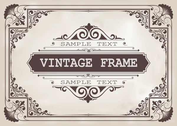 Decorative Frame Vintage Style Beautiful Filigree Retro Border Premium Invitation Vector Graphics