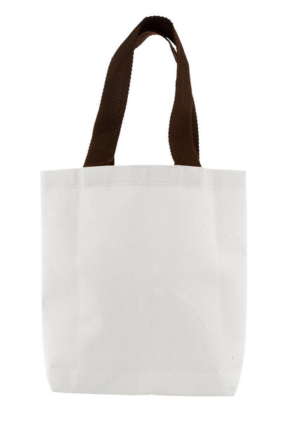 fabric bag isolated on white background with clipping path