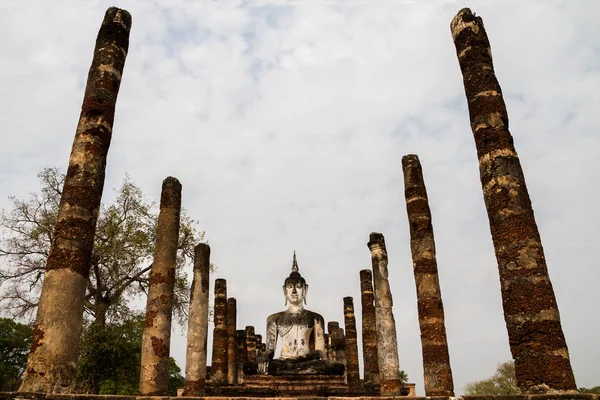 Buddha Image Sukhothai Historical Park Old Town Historic Civilization History — Stock Photo, Image