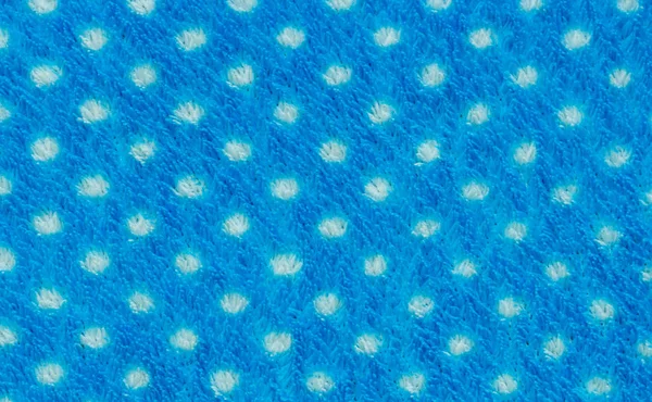 Textur Aus Blauem Baumwollstoff Mit Weißer Spitze — Stockfoto