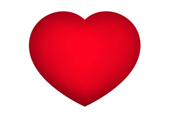 Červené Srdce Tvar Izolovaných Bílém Pozadí — Stock fotografie