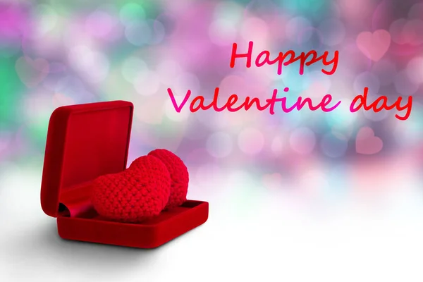 Red Heart Red Box Abstract Background Valentine Day Background — Stock Photo, Image