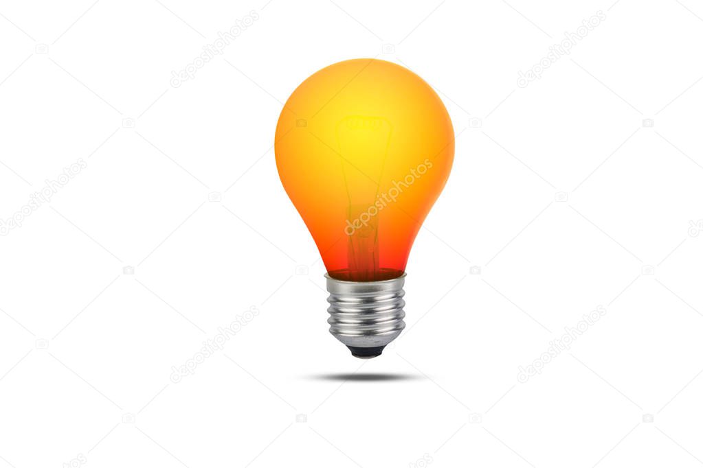 red bulbs isolated on a white background with clipping path