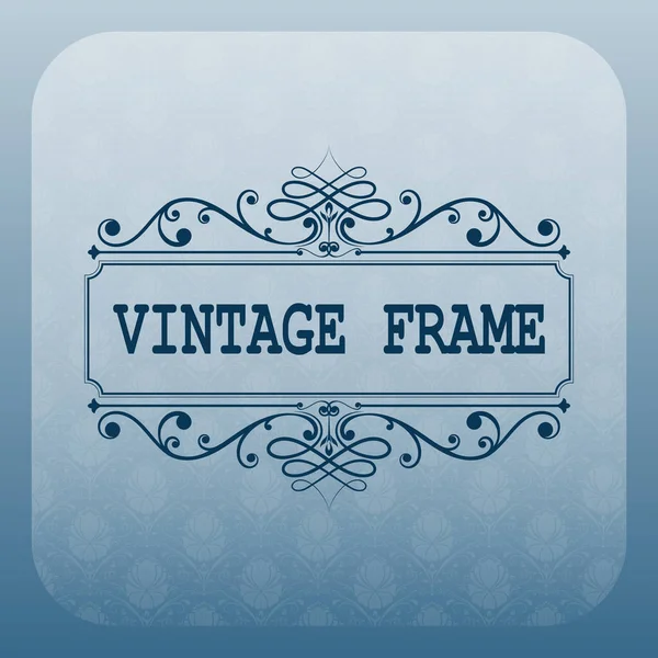 Cadre Décoratif Style Vintage Avec Beau Filigrane Bordure Rétro Pour — Image vectorielle