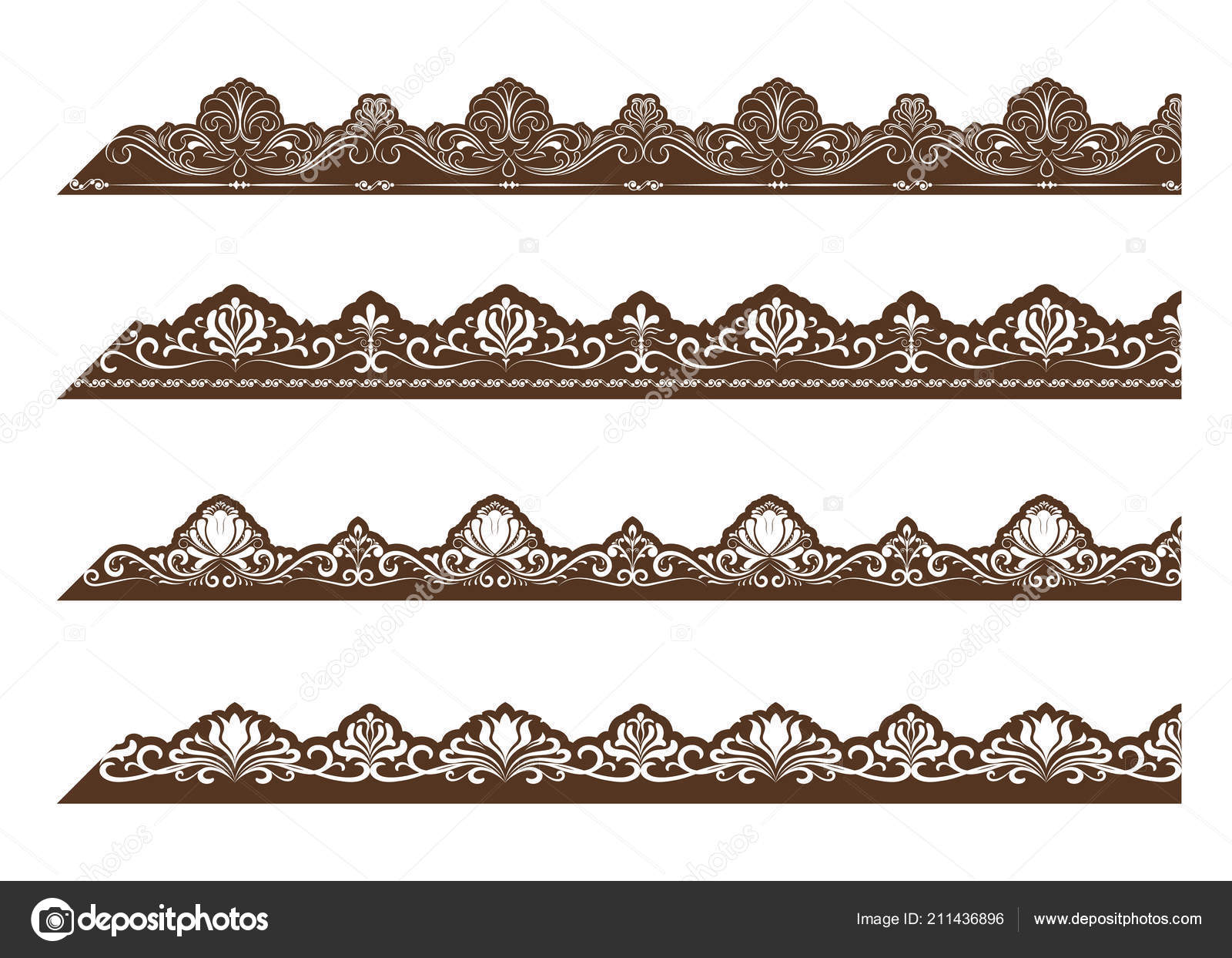 Vintage Ornament Seamless Border Pattern Beautiful Retro Filigree Decorative Frame Stock Vector Image By C Enterphoto