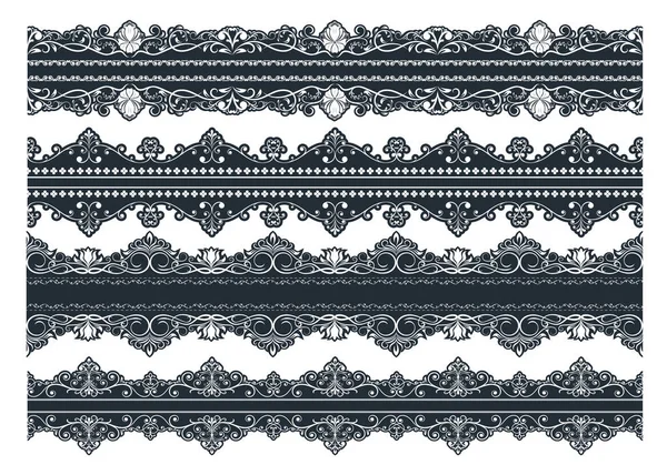 Vintage süsleme sorunsuz sınır desen güzel retro telkari dekoratif çerçeve veya sigorta primi davetiye, lüks sertifika, vektör çizim ile