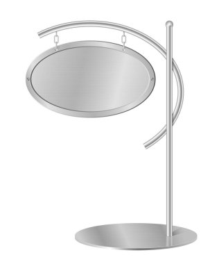 metal alüminyum plaka veya çelik arka plan, gümüş pano reklam stand, metalik sınır vektör çizim üzerinde çerçeve