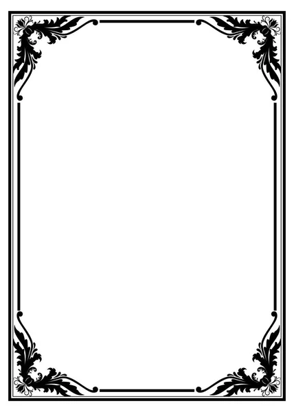 Декоративна Рамка Вінтажному Стилі Красивою Філігранною Ретро Рамкою Преміум Запрошення — стоковий вектор