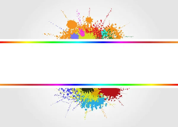 Vector frame on splash color