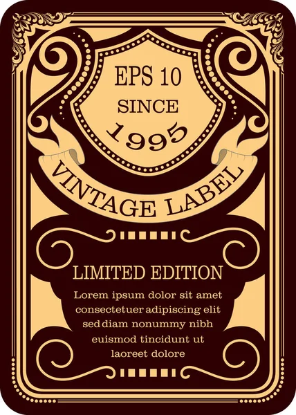 Vintage label — Stockvector