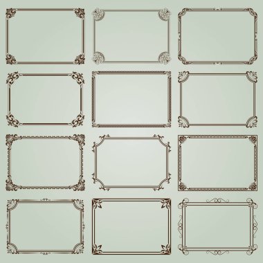 vintage tarzı dekoratif çerçeve seti