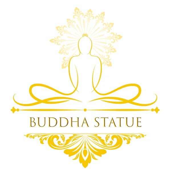 Buddha staty — Stock vektor