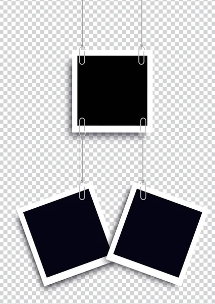 Marco de fotos realista retro — Archivo Imágenes Vectoriales