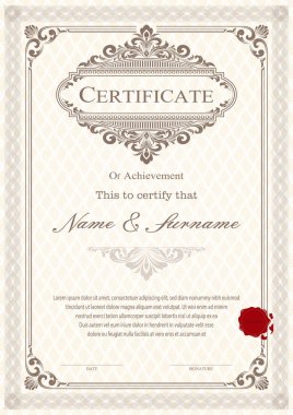 Certificate or diploma clipart