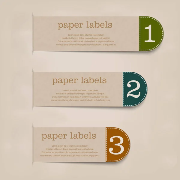 Étiquette papier — Image vectorielle