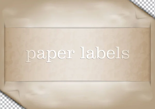 Etikett-tomma papper — Stock vektor
