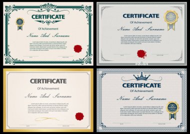 Sertifika veya diploma vintage tarzı