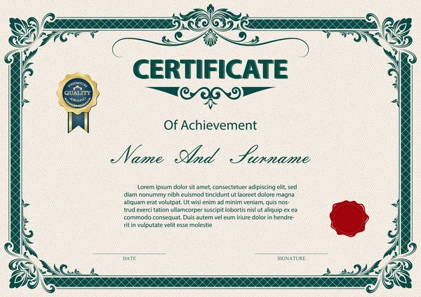 Certificaat of diploma — Stockvector