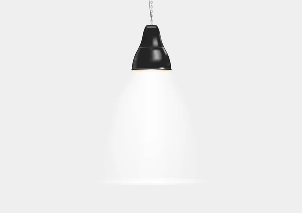 Dekorative Lampe Mit Kette Die Von Der Decke Hängt Isoliert — Stockvektor