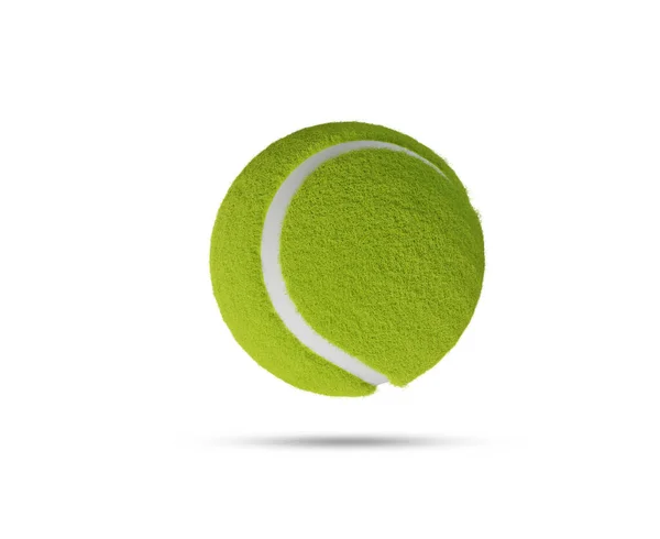 Tennisbal Geïsoleerd Witte Achtergrond Clipping Pad Renderen — Stockfoto