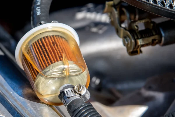 Filtro Combustível Num Carro Gasolina Pode Ser Vista Filtro Vista — Fotografia de Stock