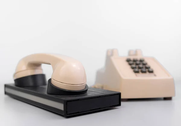 Старый Модем Модема Тип Модема Котором Телефон Находится Колыбели Модема — стоковое фото