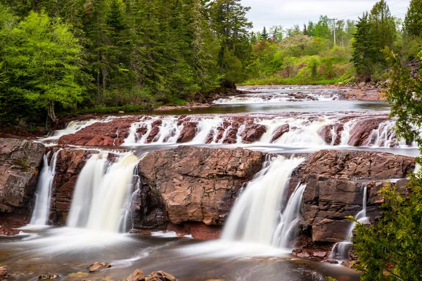 Водоспад Лепо Нью Брансвік Канада Довгий Час Літня Злива — стокове фото