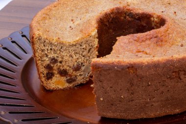 Kayısı ve kestaneli muzlu kek. sağlıklı beslenme