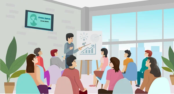 Coaching Mentori Ötletek Önfejlesztés Online Tanfolyamok Vállalati Oktatás Vállalati Workshop — Stock Vector