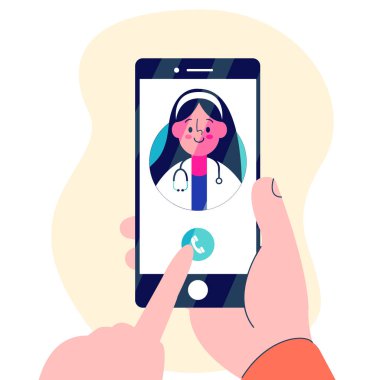 Tıbbi danışma kavramı vektör çizimi