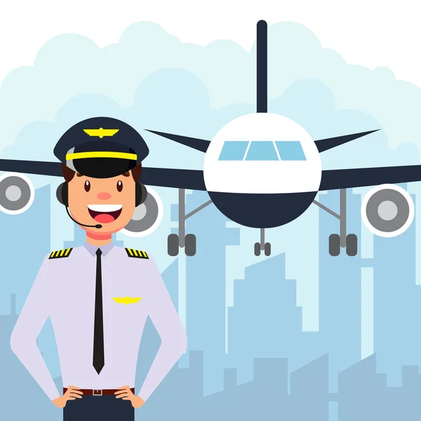 Vectorillustratie Van Stewardess Bij Mannen — Stockvector